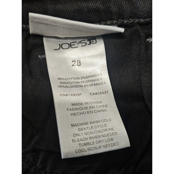 Joe's Jeans Denim Shorts The Ozzie 4" Cut Off Womens Size 28 Washed Black Gray - Picture 5 of 14